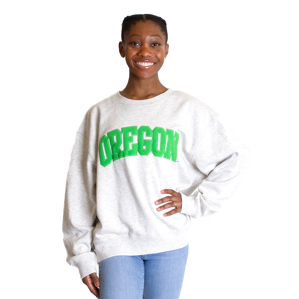 Arched Oregon, chicka-d, Grey, Pullover, Cotton Blend, Women, Cotton fleece, Sweatshirt, 759000